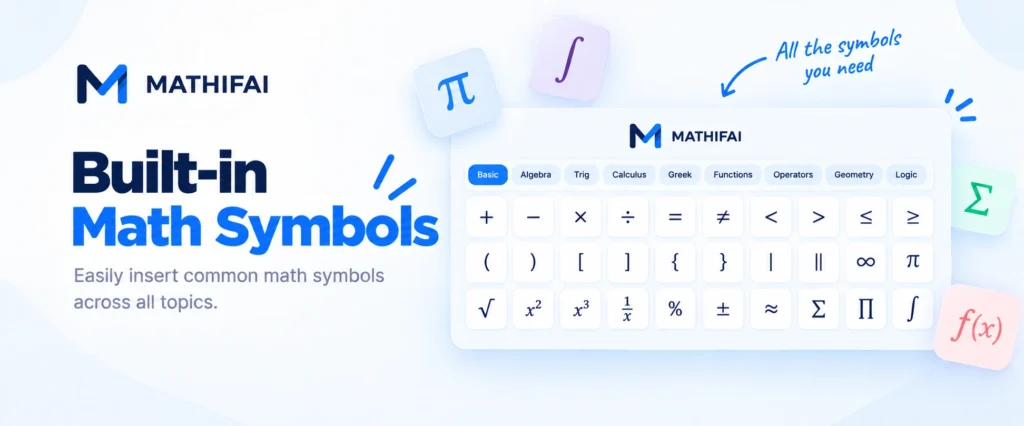 Your Free Math Solver And AI Homework Helper 13 Math Solver Symbols Mathifai